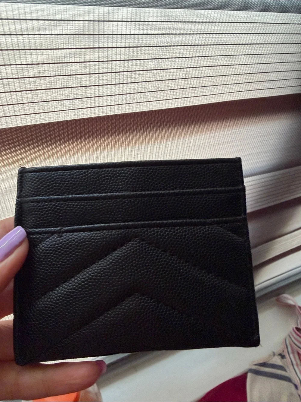 Fashion Bug Black Quilted Card Holder with Logo Detail